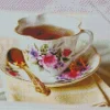 Floral Tea Cup Diamond Painting