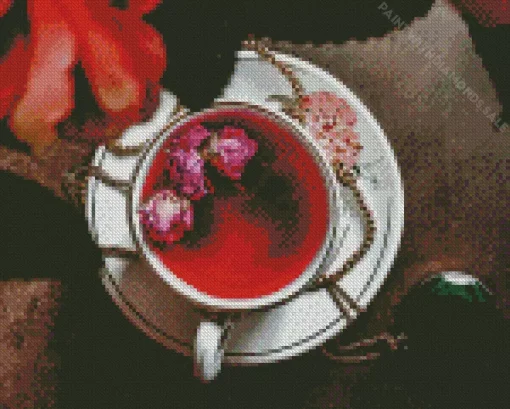 Flowers Tea Diamond Painting