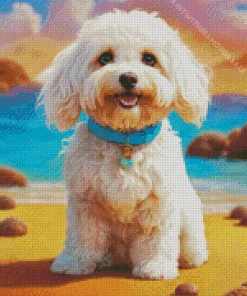 Fluffy Bichon Frise Diamond Painting