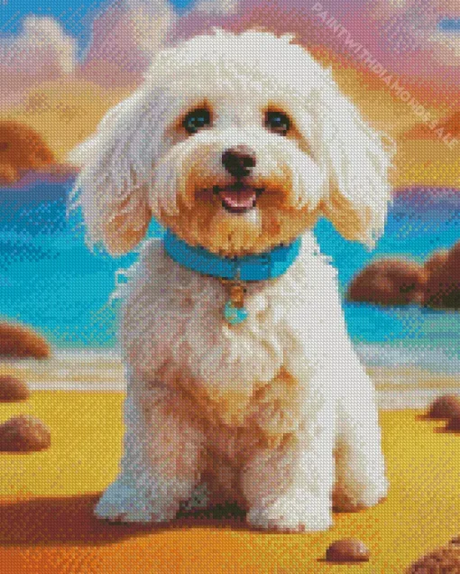 Fluffy Bichon Frise Diamond Painting