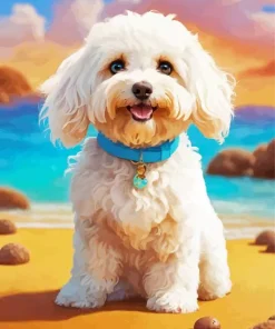 Fluffy Bichon Frise Diamond Painting