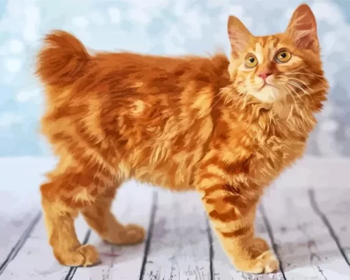 Fluffy Orange Cat Diamond Painting