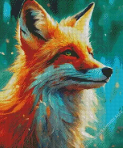 Fluffy Red Fox Diamond Painting