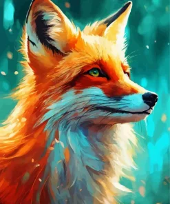 Fluffy Red Fox Diamond Painting