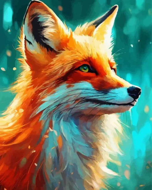 Fluffy Red Fox Diamond Painting