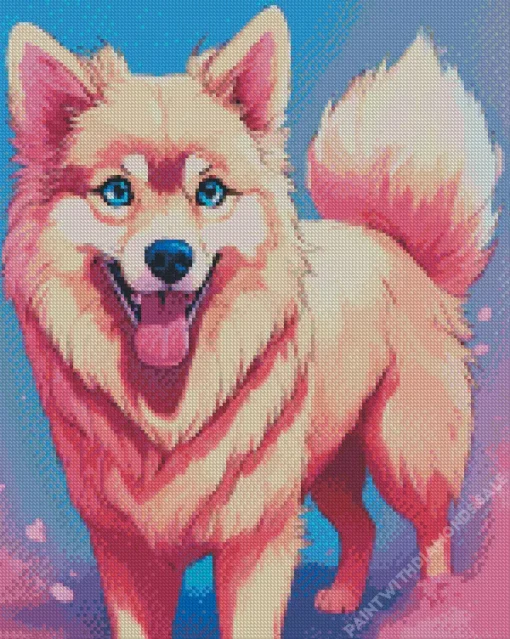 Fluffy Samoyed Dog Diamond Painting