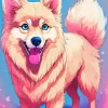 Fluffy Samoyed Dog Diamond Painting