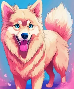 Fluffy Samoyed Dog Diamond Painting