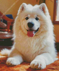 Fluffy Samoyed Puppy Diamond Painting