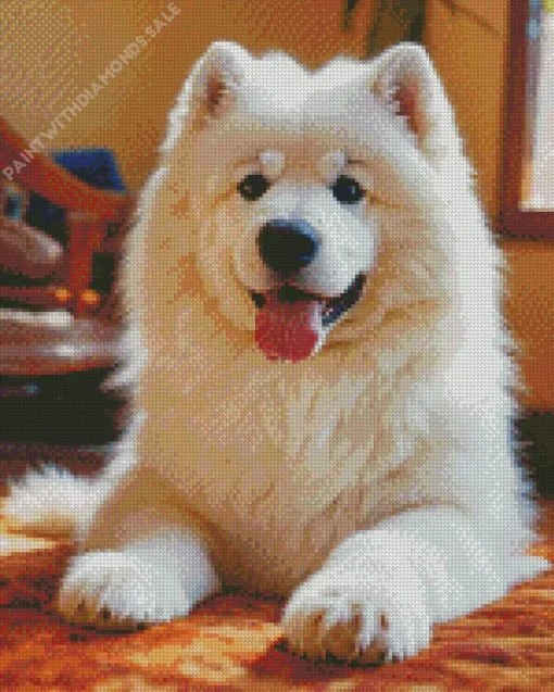 Fluffy Samoyed Puppy Diamond Painting