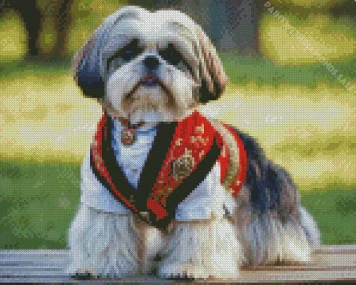 Fluffy Shih Tzu Diamond Painting