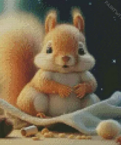 Fluffy Squirrel Diamond Painting