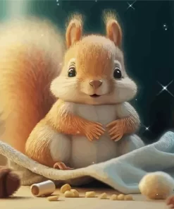 Fluffy Squirrel Diamond Painting