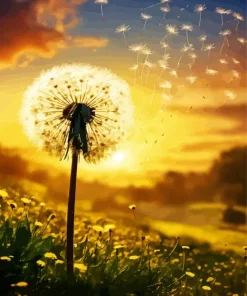 Flying Dandelions Diamond Painting