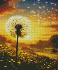 Flying Dandelions Diamond Painting