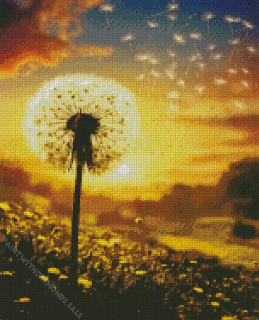 Flying Dandelions Diamond Painting