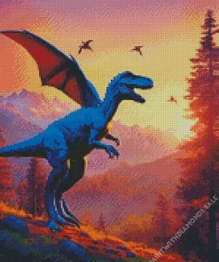 Flying Dinosaur Diamond Painting