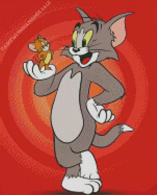 Funny Tom and Jerry Diamond Painting