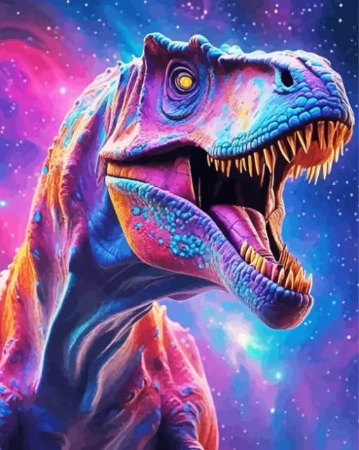 Galaxy T Rex Dinosaur Diamond Painting