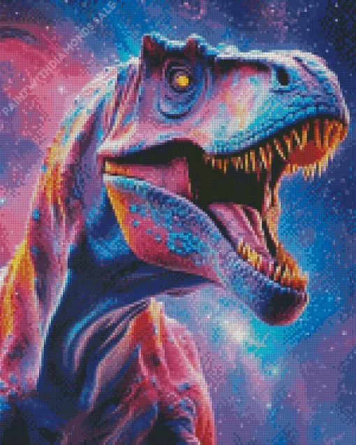 Galaxy T Rex Dinosaur Diamond Painting