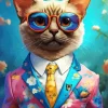 Gentleman Siamese Cat Diamond Painting