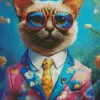 Gentleman Siamese Cat Diamond Painting