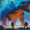 Giant Fantasy Dinosaur Diamond Painting