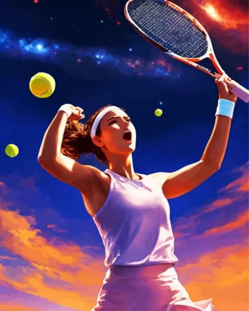 Girl Tennis Player Diamond Painting