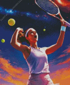 Girl Tennis Player Diamond Painting