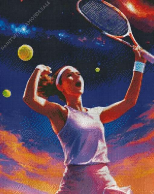 Girl Tennis Player Diamond Painting