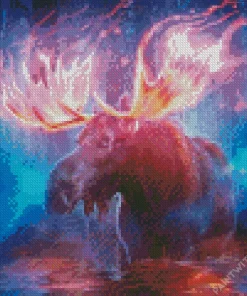 Glowing Mystic Elk Diamond Painting