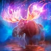 Glowing Mystic Elk Diamond Painting