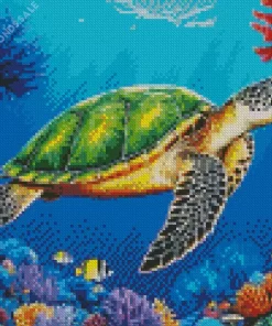 Green Sea Turtle Art Diamond Painting