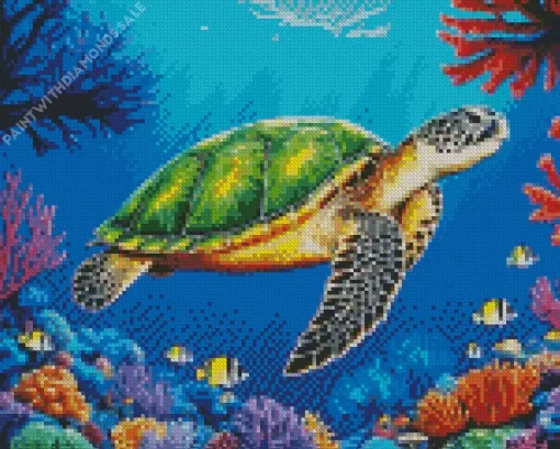 Green Sea Turtle Art Diamond Painting