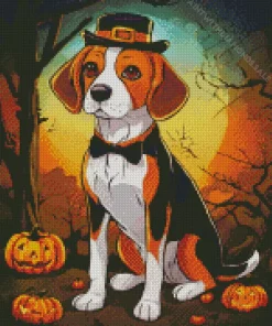 Halloween Beagle Dog Diamond Painting