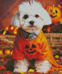 Halloween Bichon Frise Diamond Painting