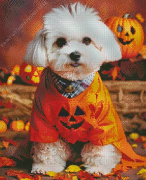 Halloween Bichon Frise Diamond Painting