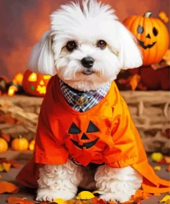 Halloween Bichon Frise Diamond Painting