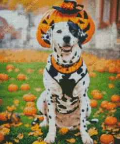 Halloween Dalmatian Dog Diamond Painting