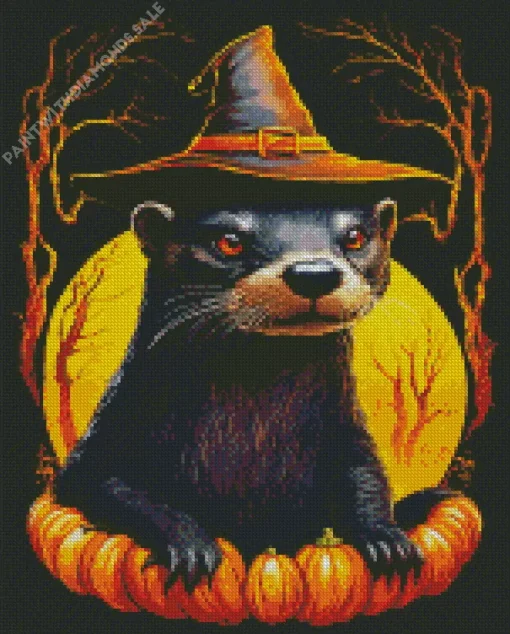 Halloween Otter Diamond Painting