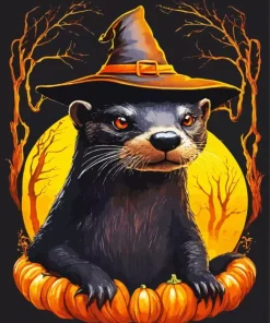 Halloween Otter Diamond Painting