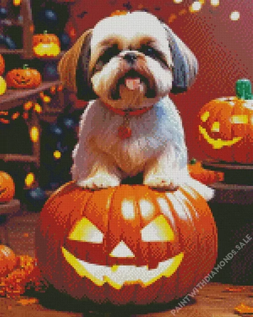 Halloween Shih Tzu Diamond Painting