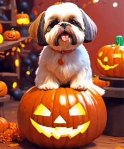 Halloween Shih Tzu Diamond Painting