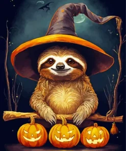 Halloween Sloth Diamond Painting