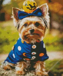 Halloween Yorkshire Terrier Diamond Painting