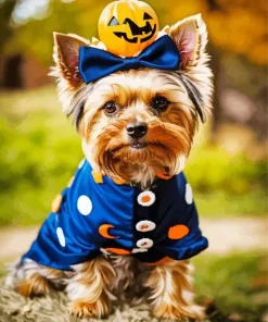 Halloween Yorkshire Terrier Diamond Painting