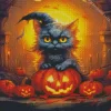 Halloween Black Cat Diamond Painting