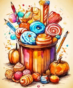 Halloween Candy Art Diamond Painting