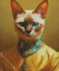 Handsome Siamese Cat Diamond Painting