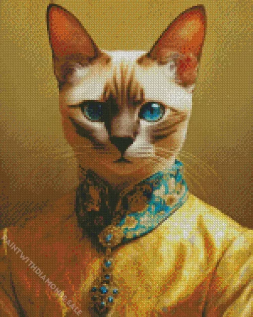 Handsome Siamese Cat Diamond Painting